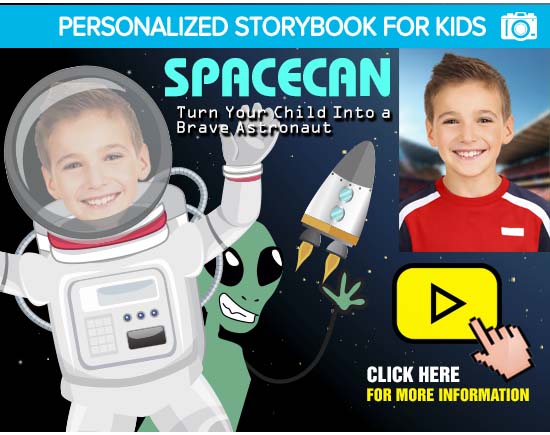 Personalized space adventure video story for boys � child astronaut in space